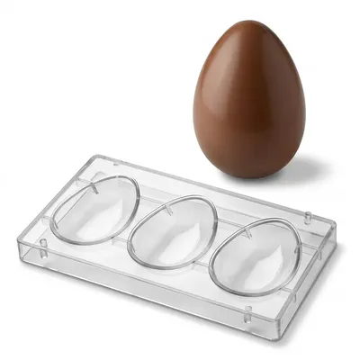 Polykarbonátová forma na čokoládová vejce 130 g, 3 tvary