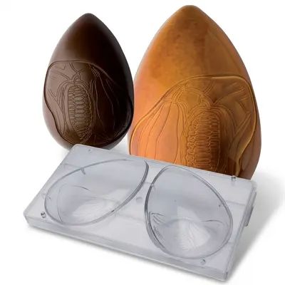Polykarbonátová forma na čokoládová vejce 240 g, 2 tvary