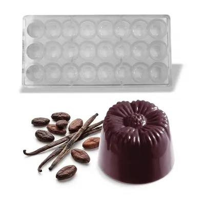 Forma na pralinky polykarbonátová květina 13 g, 3x8 tvarů