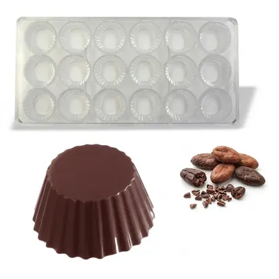 Forma na pralinky polykarbonátová košíček 20 g, 3x6 tvarů