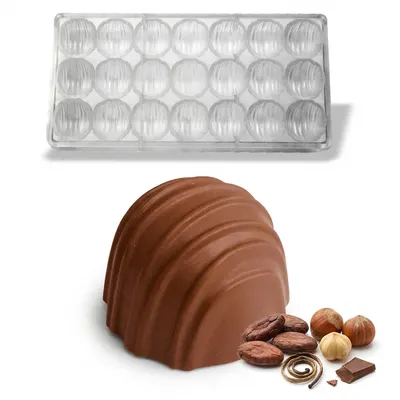 Forma na pralinky polykarbonátová koule s pruhy 21 g