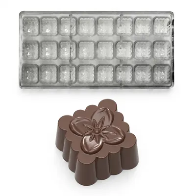 Forma na pralinky polykarbonátová květina 10 g, 3x8 tvarů