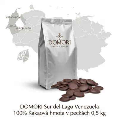 Kakaová hmota Sur del Lago Venezuela 100% v peckách 0,5 kg