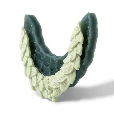 Silikonová forma 3D listy s hroznem, 12,4x2,5 cm, v. 0,5 cm