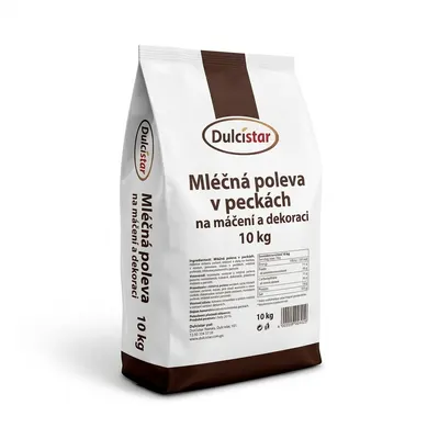 Mléčná poleva v peckách na máčení a dekoraci 10 kg