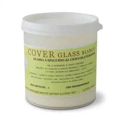 Potahovací lesklý gel Cover Glass s bílou čokoládou 1 kg