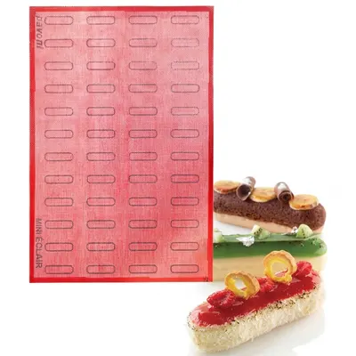 Silikonová pečící podložka perforovaná mini eclairs 60x40 cm