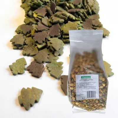 Cukrové stromečky zeleno-zlaté 10 mm, 500 g