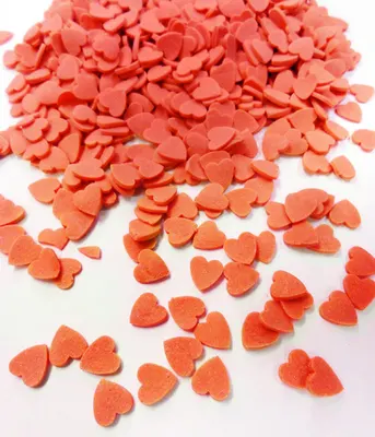 Cukrová srdíčka červená 6 mm 1 kg