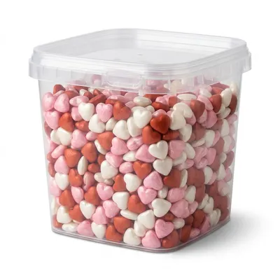 Cukrový mix srdíčka růžovo-červeno-bílý 1 kg