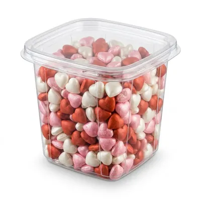 Cukrový mix srdíčka růžovo-červeno-bílý 5 kg
