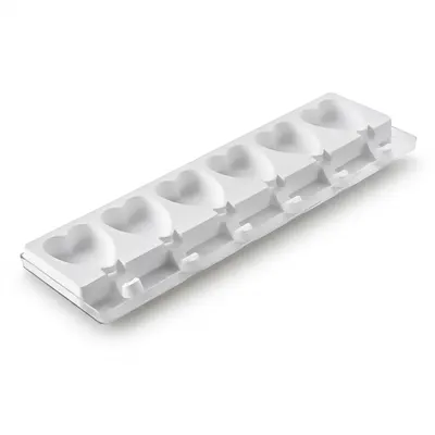 Silikonová forma na nanuky Mini Heart-ic, 12 ks, 6x45 ml