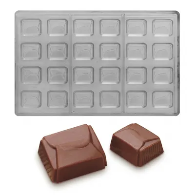 Forma na pralinky polykarbonátová dopis 8 g, 4x6 tvarů