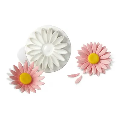 Plastové vykrajovátko gerbera velká s vytlačovačem, 7 cm