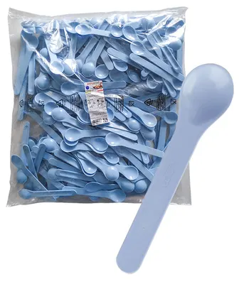 Plastové lžičky na zmrzlinu modré 15 cm, 250 ks