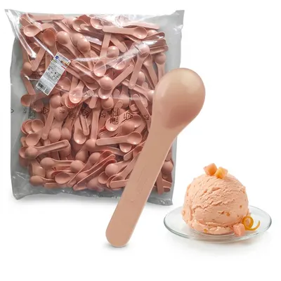 Plastové lžičky na zmrzlinu broskvové 11,5 cm, 250 ks