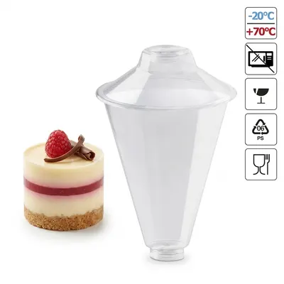 Pohárek na dezerty s víčkem a nožičkou 400 ml, 10 ks