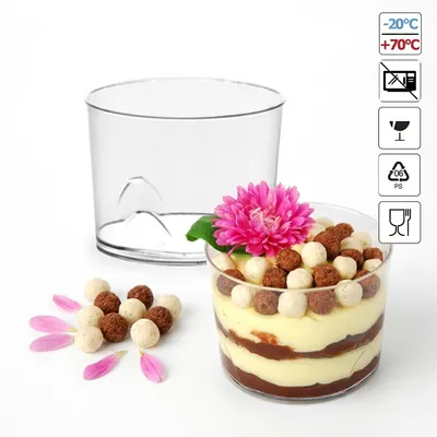 Čirý pohárek na dezerty 200 ml, 25 ks