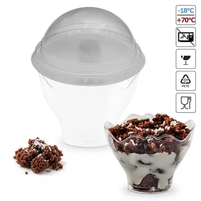 Víčko na plastový pohárek Prego kulaté 10,2 cm, 100 ks
