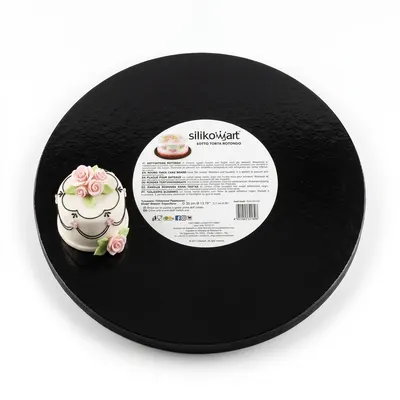Podložka pod dort kulatá černá 40 cm, tl. 1,2 cm, 1 ks