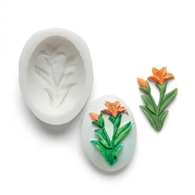 Silikonová forma 3D květina na marcipán, 4,9x3,7 cm