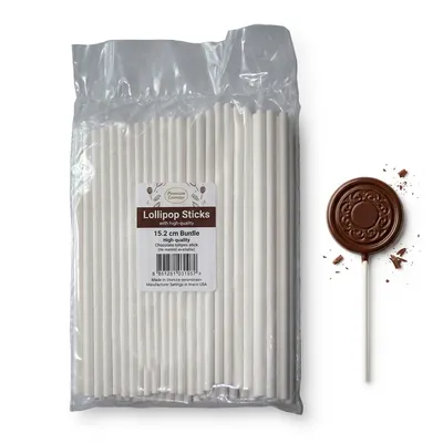 Tyčky na čokoládová lízátka Pop Sticks 15,2 cm, 50 ks