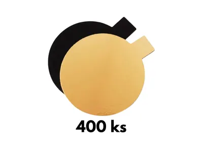 Podložka pod minidezerty černá/zlatá kulatá 8 cm, 400 ks