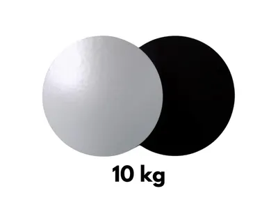 Dortová podložka kulatá bíločerná 26 cm, 3 mm