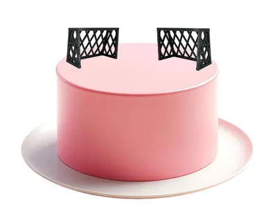 Zápich na dort hokejové branky bílý, 3D tisk z PLA