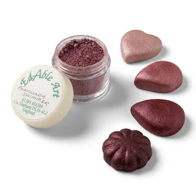 Prachová jedlá barva Burgundy Shimmer – Edible Art