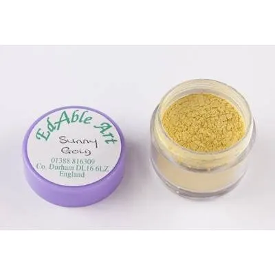 Prachová jedlá barva Sunny Gold, zlatý odstín
