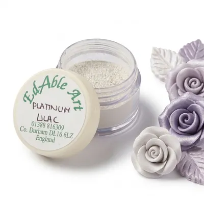 Prachová jedlá barva Platinum Lilac, levandulový odstín