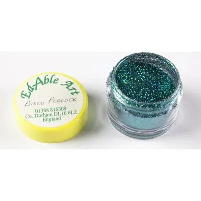 Třpyt dekorační disco Peacock, jedlý, na dort