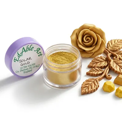 Prachová jedlá barva Solar Gold, zlatý odstín