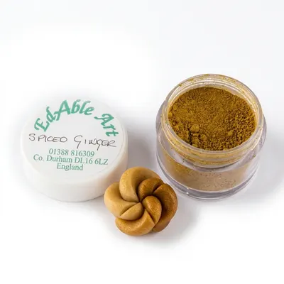 Prachová jedlá barva Spiced Ginger, zlatohnědý odstín