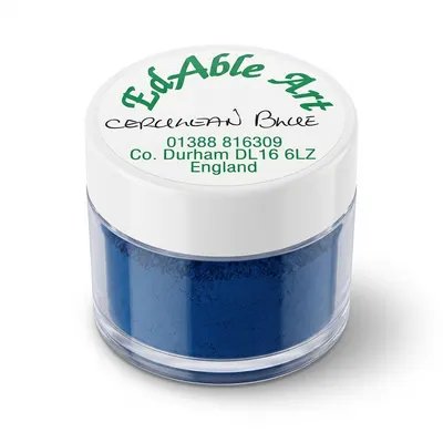 Prachová jedlá barva Cerulean Blue, modrý odstín