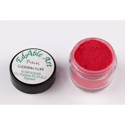 Prachová jedlá barva Pink Geranium, růžový odstín