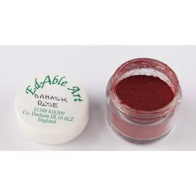 Prachová jedlá barva Damask Rose, růžový odstín
