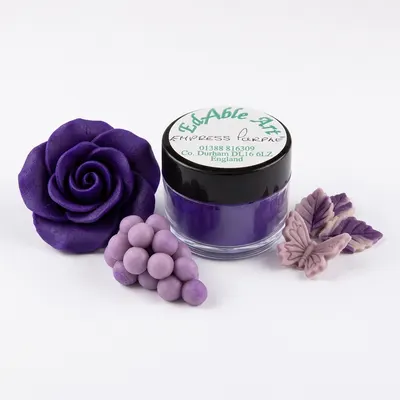 Prachová jedlá barva Empress Purple, fialová