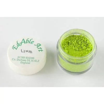 Prachová jedlá barva Lime pro jedlé malování