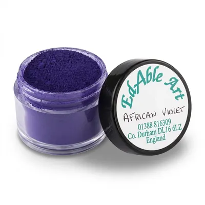 Prachová jedlá barva African Violet, fialový odstín