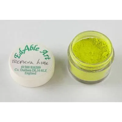 Prachová jedlá barva Tropical Lime, limetkově zelený odstín