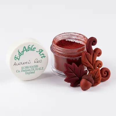 Prachová jedlá barva Autumn Red, podzimní červená, matná
