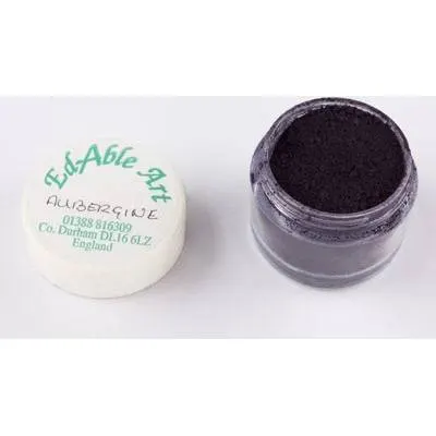 Prachová jedlá barva Aubergine pro jedlé malování