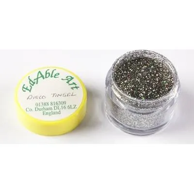 Třpyt dekorační disco Tinsel, jedlý, na dort