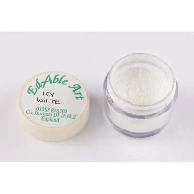 Prachová jedlá barva Icy White pro jedlé malování