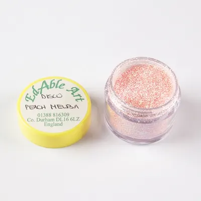 Jedlý třpyt dekorační disco Peach Melba na dort