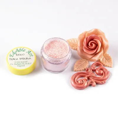 Jedlý třpyt dekorační disco Peach Melba na dort