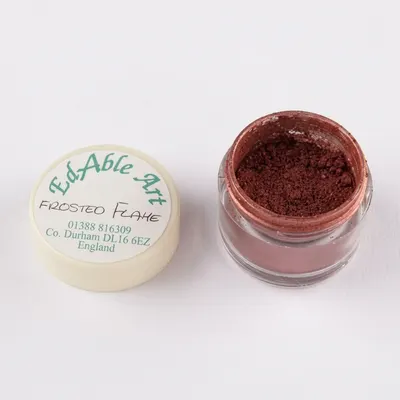 Prachová jedlá barva Frosted Flame, oranžovo červený odstín