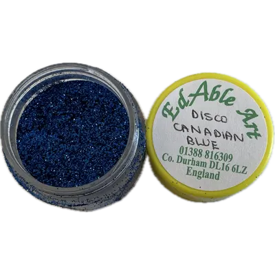 Třpyt dekorační disco Canadian Blue na dort, jedlý, modrý